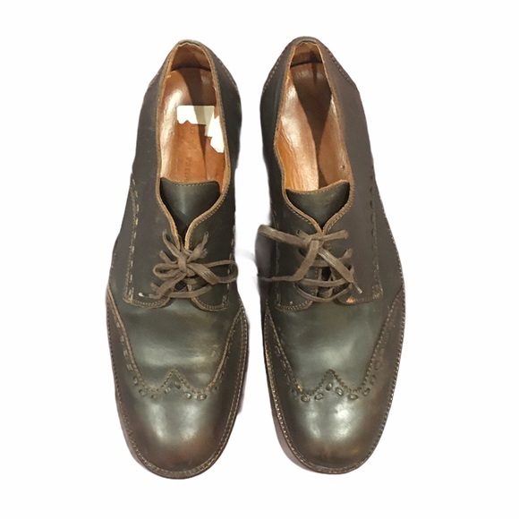 John Varvatos Mens Brown Oxford Dress 